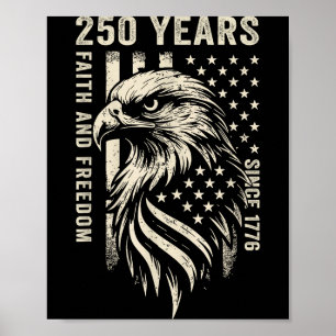 Poster 250 ans foi et liberté en amérique depuis 1776 4