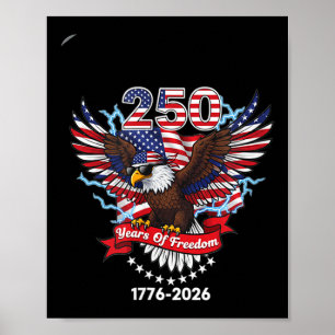Poster 250e anniversaire américain États-Unis 1776-2026