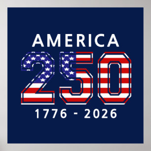 Poster 250e anniversaire des États-Unis
