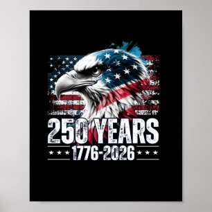 Poster 250e anniversaire États-Unis Anniversaire Manches 
