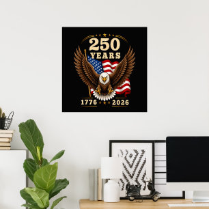 Poster 250e anniversaire USA 250 ans 1776-2026