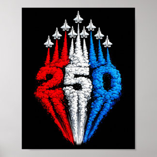 Poster 250e anniversaire Usa Patriotique 250 ans 4 juille