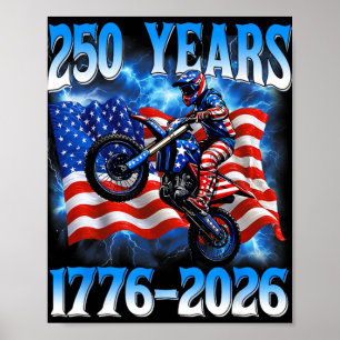 Poster 250e anniversaire Usa Patriotique 250 ans 4 juille