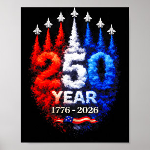 Poster 250e anniversaire USA Patriotique 250 ans Américai