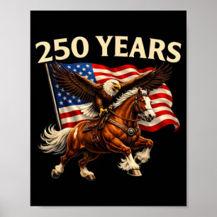 Poster 250e anniversaire USA Western Horse Eagle 250e 4