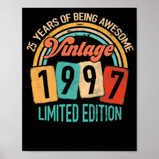 Poster 25 Ans D'Être Impressionnant En 1997 25e Anniversa
