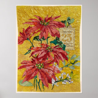Poster 25 décembre | Golden Poinsettia© Beaux-Arts