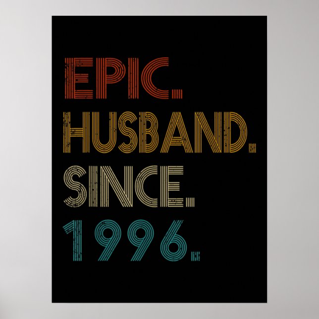 Poster 25e anniversaire du Mariage Cadeau à son mari épiq (Devant)