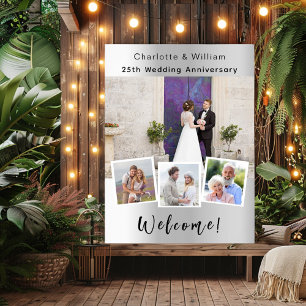 Poster 25e anniversaire du mariage signature de bienvenue