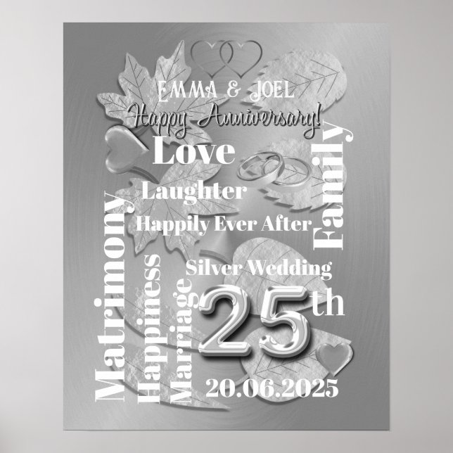 Poster 25e Si, ver Anniversaire Mariage (Devant)