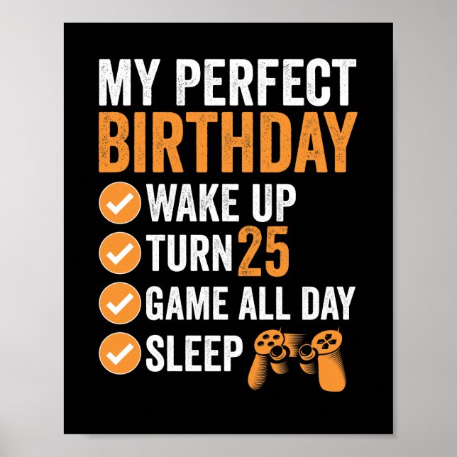 Poster 25e Tourner 25 Mon jeu d'anniversaire parfait (Devant)