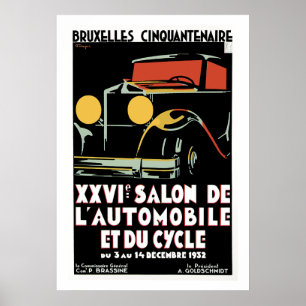 Poster 25ème salon du de Bruxelles l'Automobile