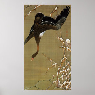 Poster 26. 芦 雁 図, 冲 Wild Goose, Jakuchu, Japon Art, 若