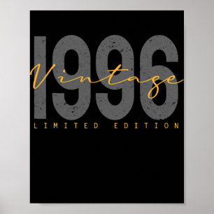 Poster 26 Years Old Vintage 1996 26th Birthday