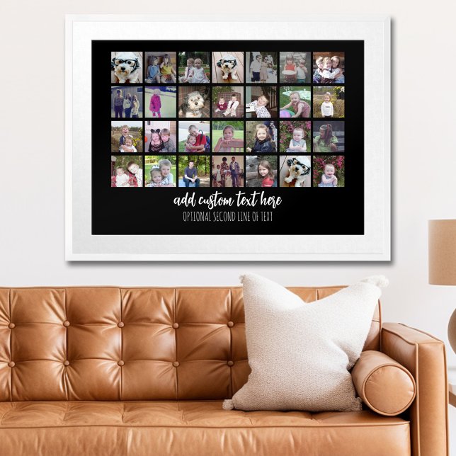 Poster 28 Grille de collage photo - 2 Zones de texte - no (Personalized Photo Poster)