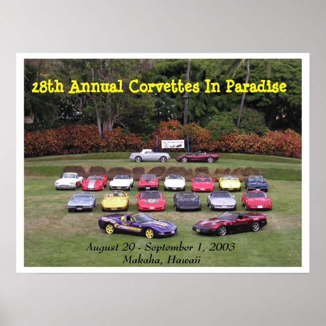 Poster 28e Corvettes Annuelles Au Paradis (Devant)