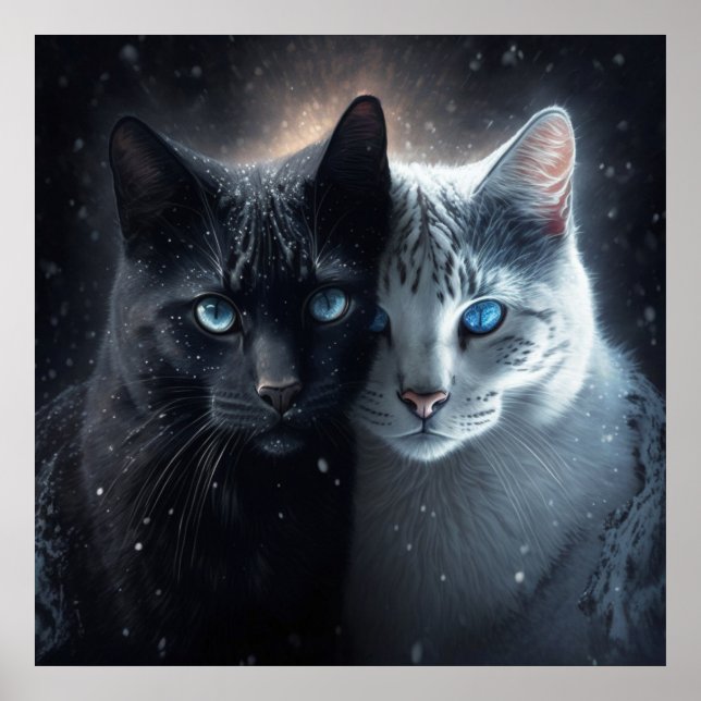 Poster 2 chat (Devant)