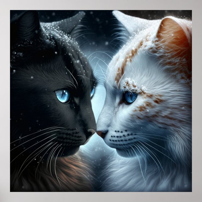 Poster 2 chat (Devant)