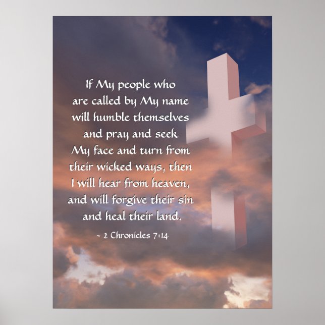 Poster 2 Chroniques 7:14 Si Mon Peuple Priera (Devant)