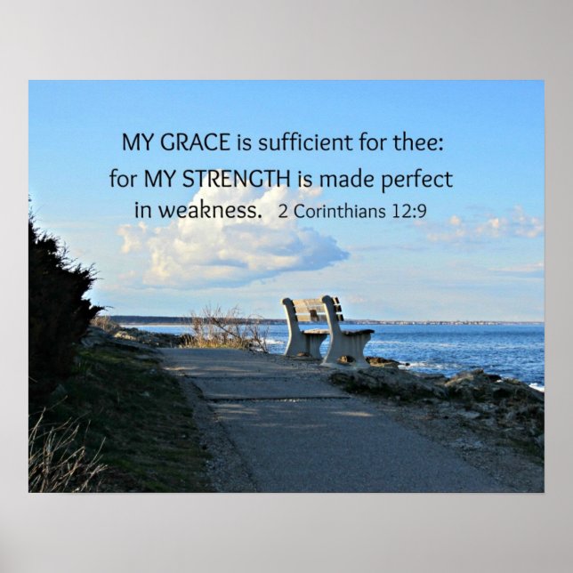 Poster 2 Corinthians 12:9 My Grace is sufficient ... (Devant)