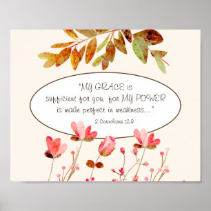 Poster 2 Corinthians 12:9 My GRACE is sufficient for you