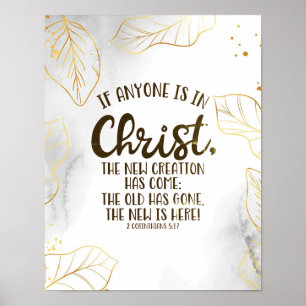 Poster 2 Corinthiens 5:17 Si quelqu'un est en Christ