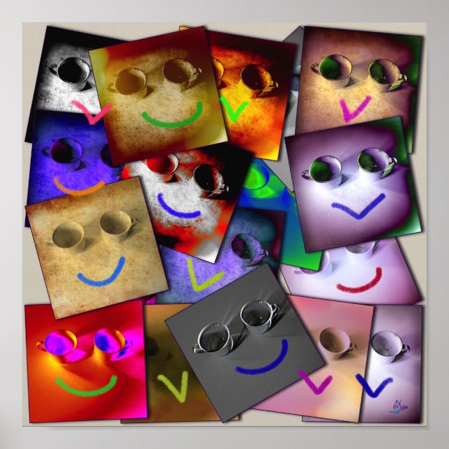 Poster 2 cups and One smile x... (Devant)