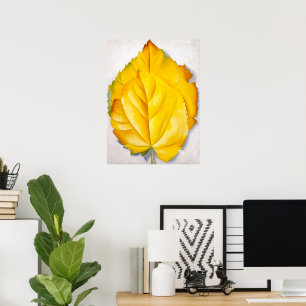 Poster 2 Feuilles jaunes   Georgia O'Keeffe  