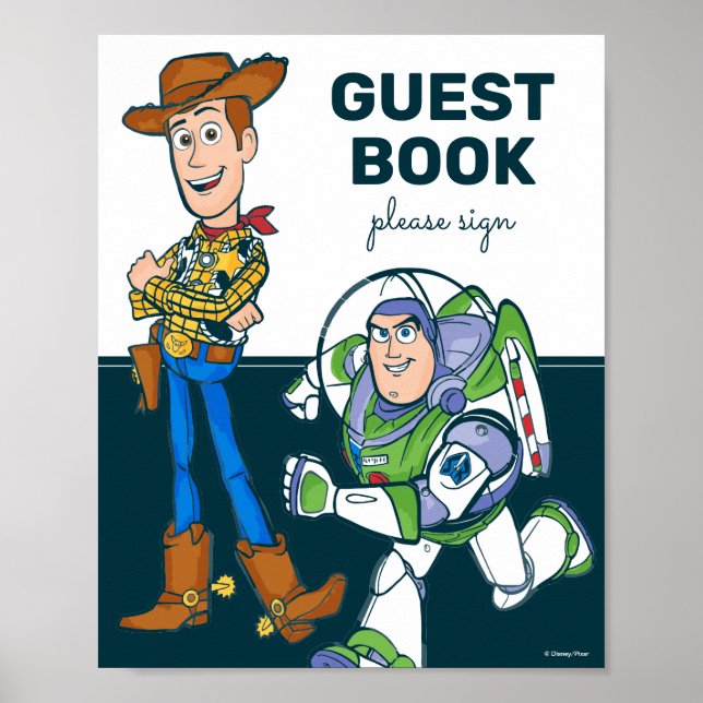 Poster 2 Infinity and Beyond Toy Story - Baby shower (Devant)