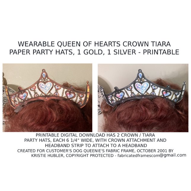 Poster 2 Queen of Hearts Crown Tiara Casquette du Parti P (Créateur téléchargé)