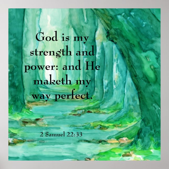 Poster 2 Samuel 22:33 (Devant)