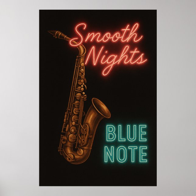 Poster 2 Smooth Nights at Blue Note, Vintage (Front)