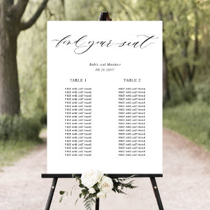 Poster 2 Tables Longue Micro Mariage Panneau de la carte 
