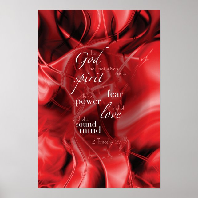 Poster 2 Timothée 1:7 (Devant)