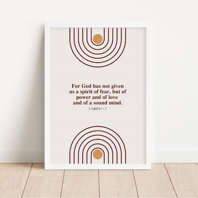 Poster 2 Timothée 1:7 Dieu n'a pas donné un esprit de peu (Créateur téléchargé)