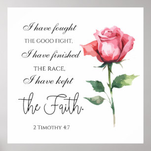 Poster 2 Timothée 4:7 - J'ai combattu le bon combat