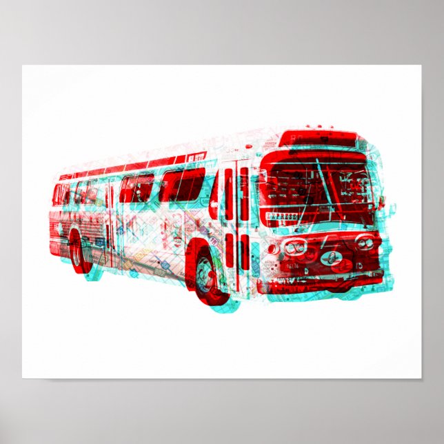Poster 2D AC Transit Bus Old School (Devant)