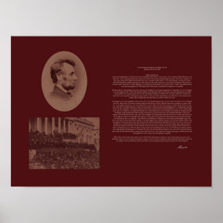Poster 2e adresse inaugurale de Lincoln