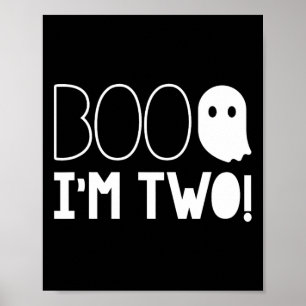 Poster 2e anniversaire Boo de deux ans Je suis deux ! Hal