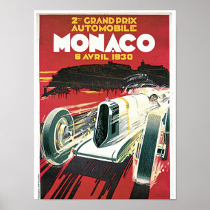 Poster 2e Grand Prix Automobile de Monaco
