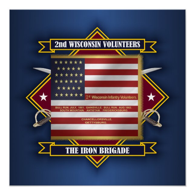 Poster 2e Infanterie volontaire du Wisconsin (Devant)