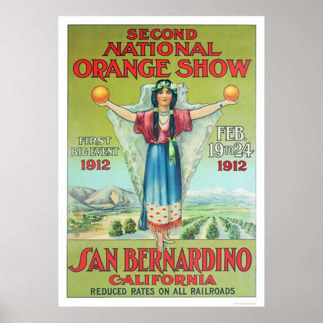 Poster 2e National Orange Show 1912 (Devant)