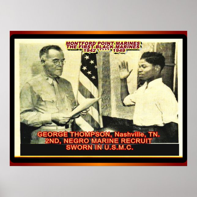 POSTER 2E RECRUTEMENT MARIN NEGRO 1942 (Devant)
