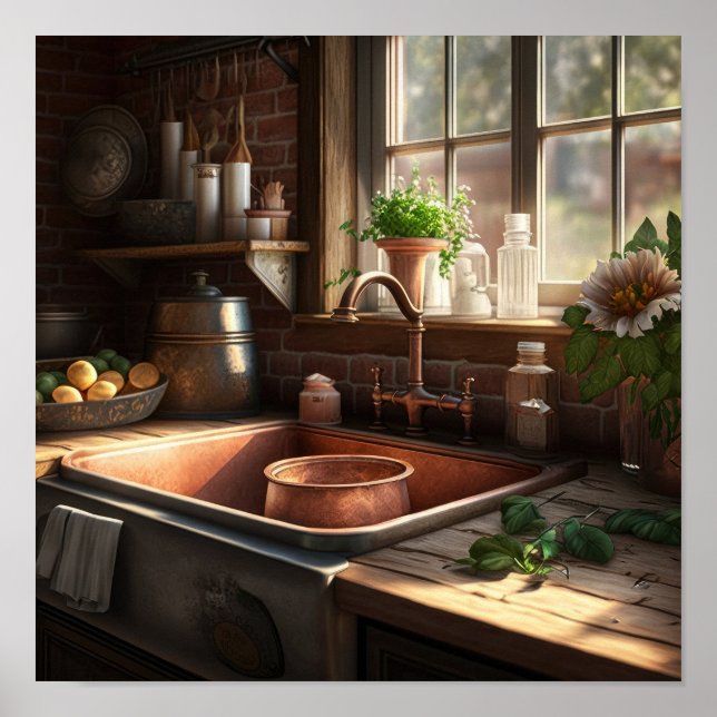 Poster 2ème dans la série Farm Life Kitchen d'empreintes (Devant)