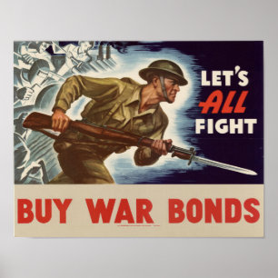Poster 2ÈME GUERRE MONDIALE Acheter des obligations de gu