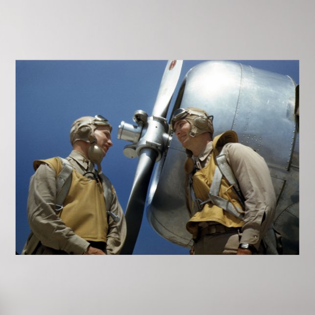 Poster 2ÈME GUERRE MONDIALE Marine Corps Aviation (Devant)