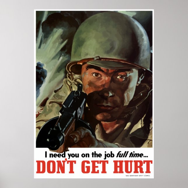 Poster 2ÈME GUERRE MONDIALE — Ne vous faites pas mal (Devant)