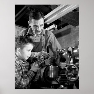 Poster 2ÈME GUERRE MONDIALE New Jersey Machine Shop, 1942