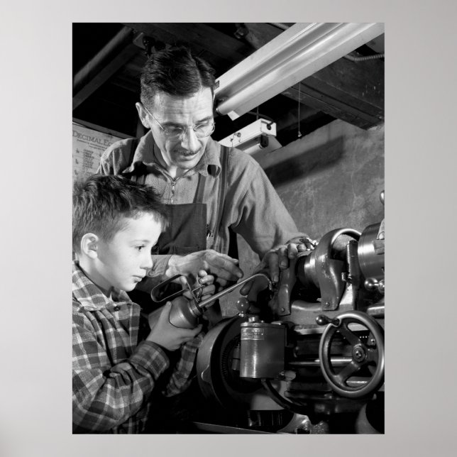 Poster 2ÈME GUERRE MONDIALE New Jersey Machine Shop, 1942 (Devant)