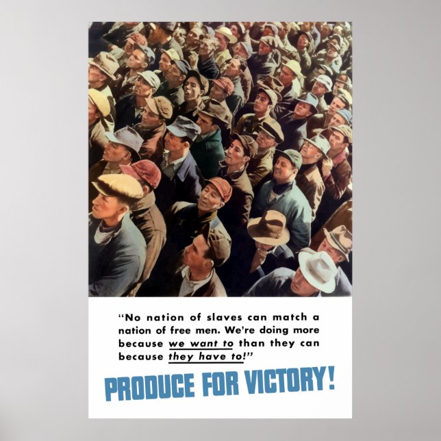Poster 2ÈME GUERRE MONDIALE — Produisez Pour La Victoire  (Devant)